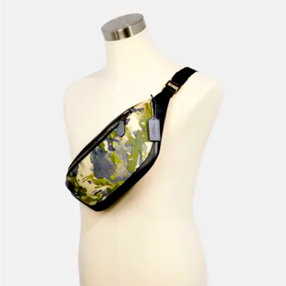 Warren Belt Bag With Watercolor Script Print Coach Fanny Pack